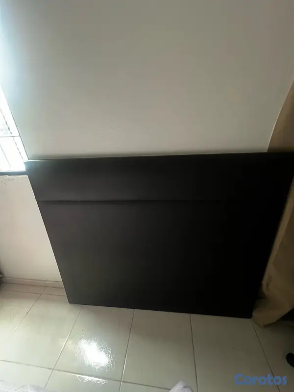 muebles y colchones - cabecero de cama tapizado en leather  4