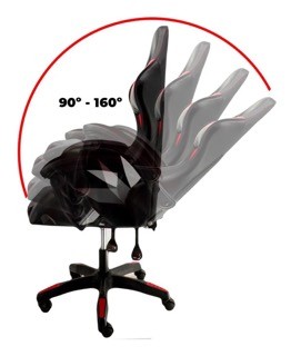 muebles y colchones - Silla gamer luz RGB soporte lumbar Reclinable con ruedas. Gaming oficina  2