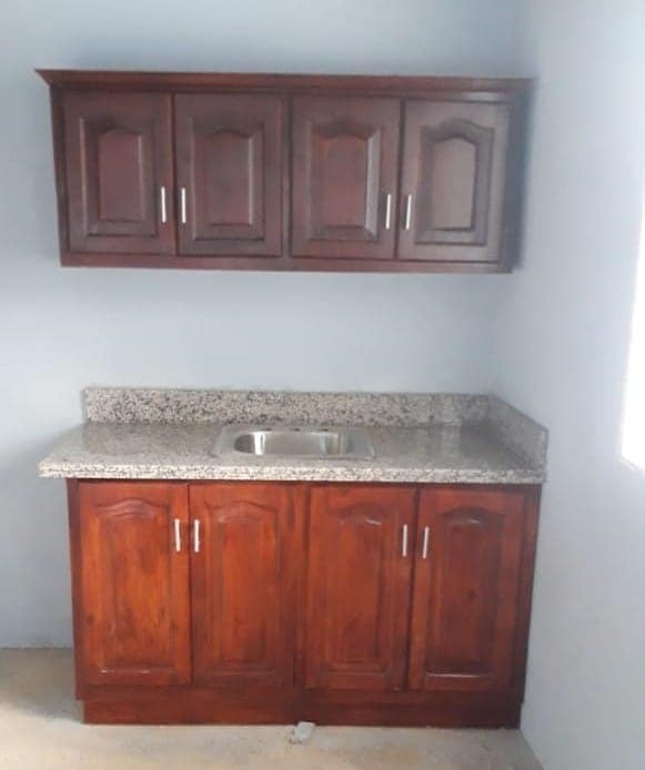 muebles y colchones - Gabinete para cocina pequeña en madera 