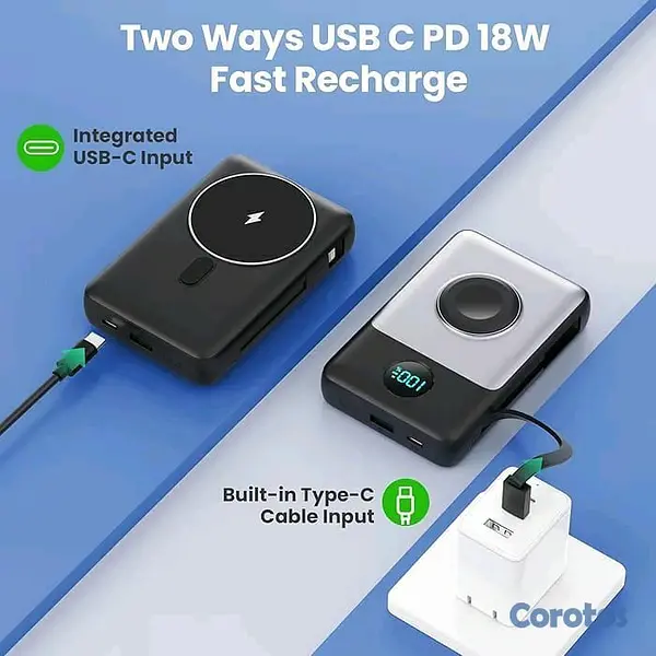 accesorios para electronica - ⚡ Cargador portátil magnético 6 en 1, 10800mAh, carga rápida 25W 🔋 3