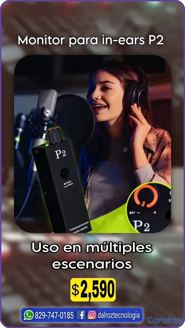 accesorios para electronica - Monitor P2 para personal de auriculares in-ear  4