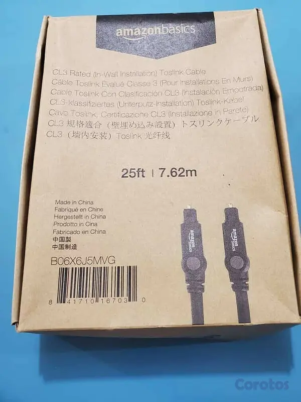 accesorios para electronica - CABLE SONIDO OPTICO DIGITAL BUENA CALIDAD 50 PIE 25 PIE 12.3 PIE 6 PIE 3 PIE  2