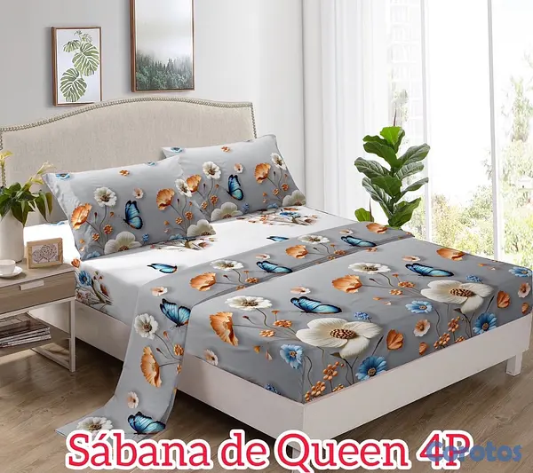muebles y colchones - juego de sabana 4 piezas para cama de 60  8
