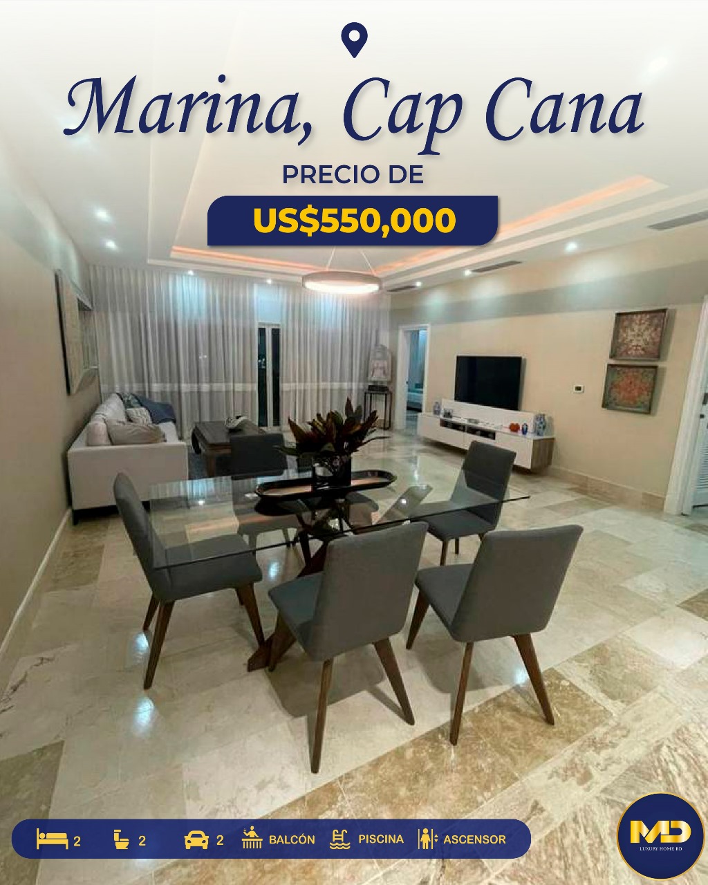 casas - Apartamento a 100 metros de la playa| 2Hab/2BÑ/2PAQ| acceso a la piscina  0