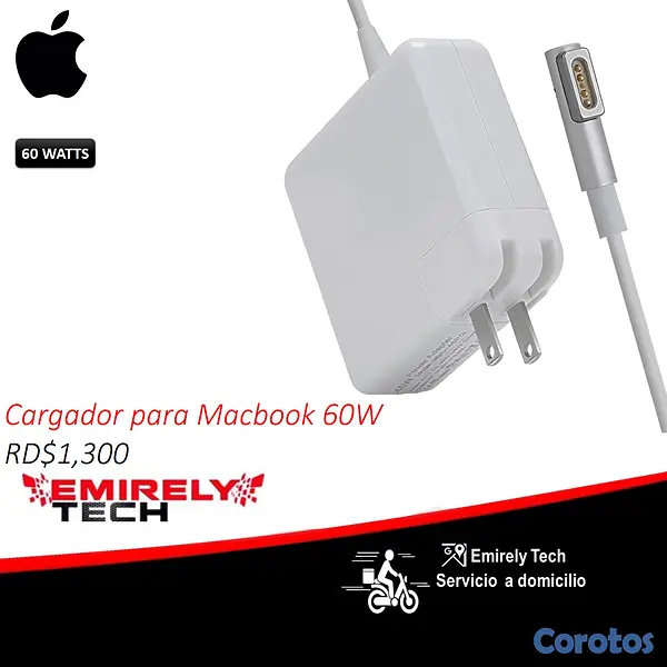 accesorios para electronica - Cargador para Mac Apple Laptop Apple Macbook 60w 2