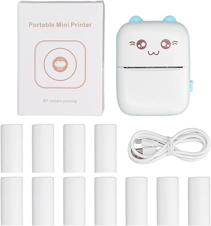 impresoras y scanners - Mini impresora bluetooth termica diseno de gatito 5