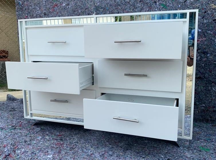 muebles y colchones - Gavetero de seis gavetas en color blanco  1
