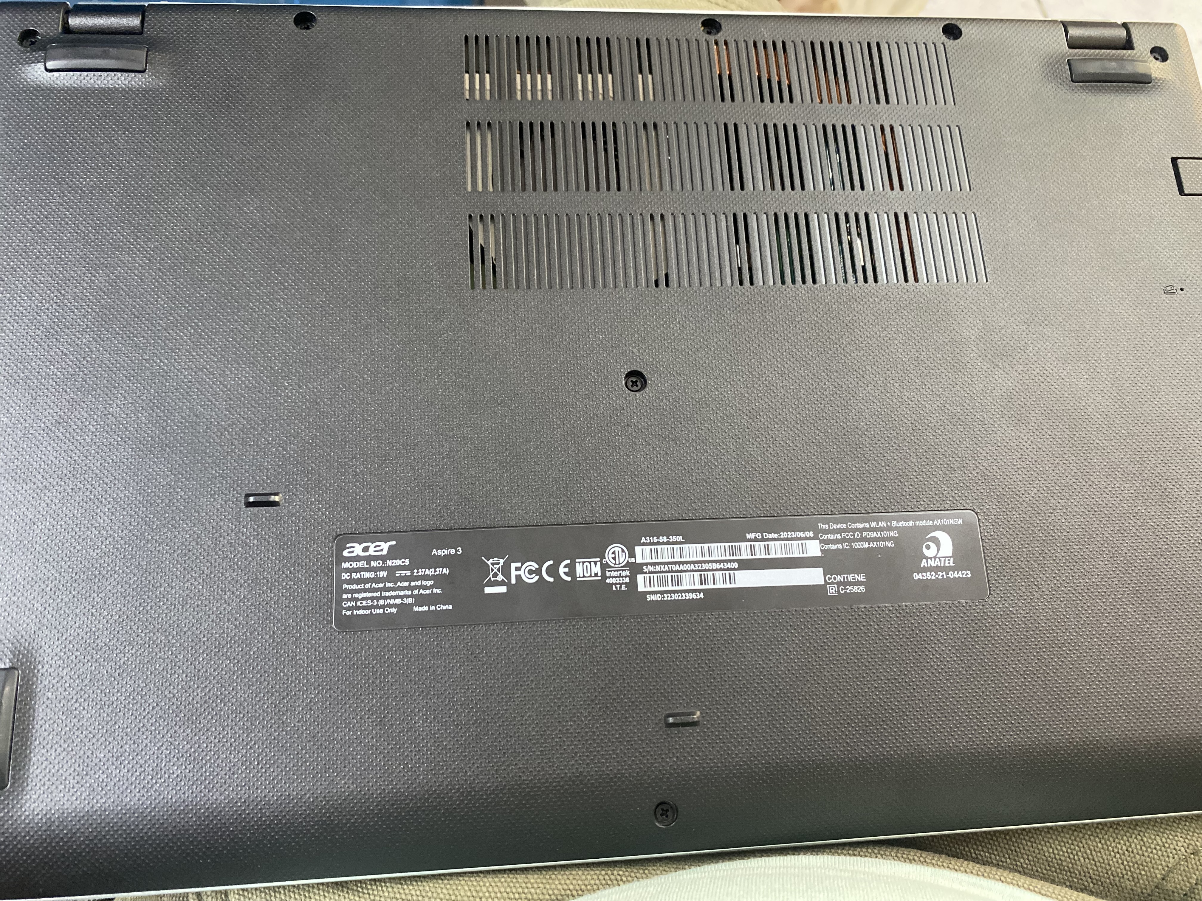 computadoras y laptops - Laptop aspire 3 i3 5