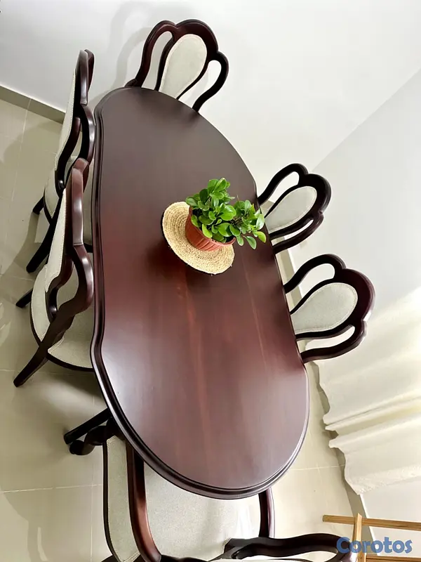 decoración y accesorios - Vendo hermoso juego de comedor en caoba pura 2
