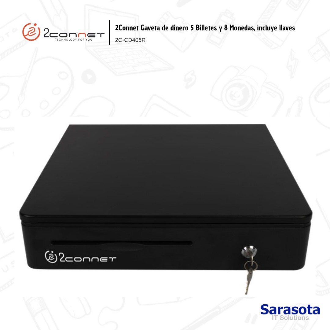 accesorios para electronica - 2Connet Caja Registradora de 5 Billetes y 8 Moneda 1
