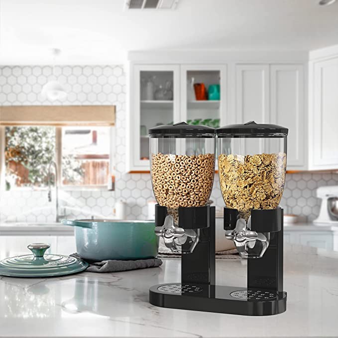 cocina - Dispensador doble de alimentos secos. CEREAL DULCES, GRANOLA, ARROZ, ETC 1