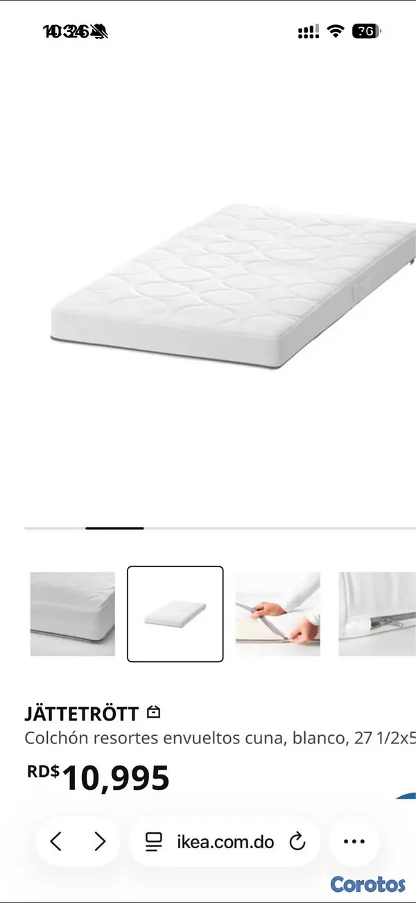 muebles - Cuna Sniglar IKEA y Colchón JÄTTETRÖTT negociable** 2