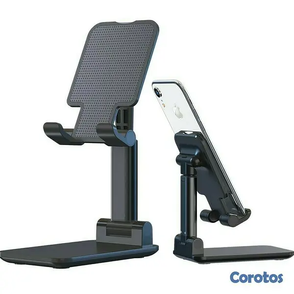 accesorios para electronica - Soporte de teléfono de metal ajustable y plegable para escritorio 2
