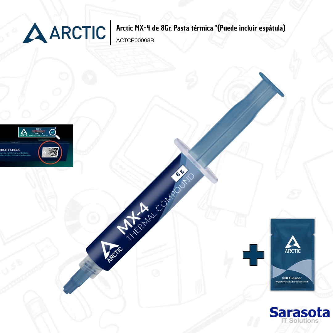 accesorios para electronica - Pasta térmica Arctic MX-4 de 8gr. mas regalo  1
