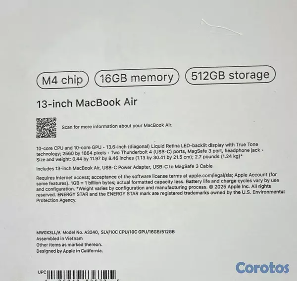 computadoras y laptops - MacBook Air 2025 Chip M4 Nuevas Selladas  7