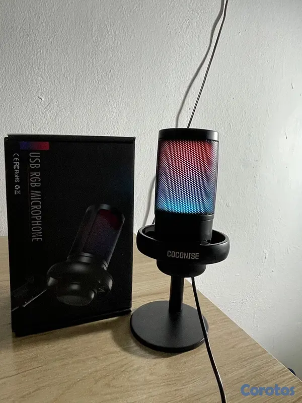 camaras y audio - 🎤 Micrófono USB RGB para PC/Streaming – ¡Nuevo en caja! 3