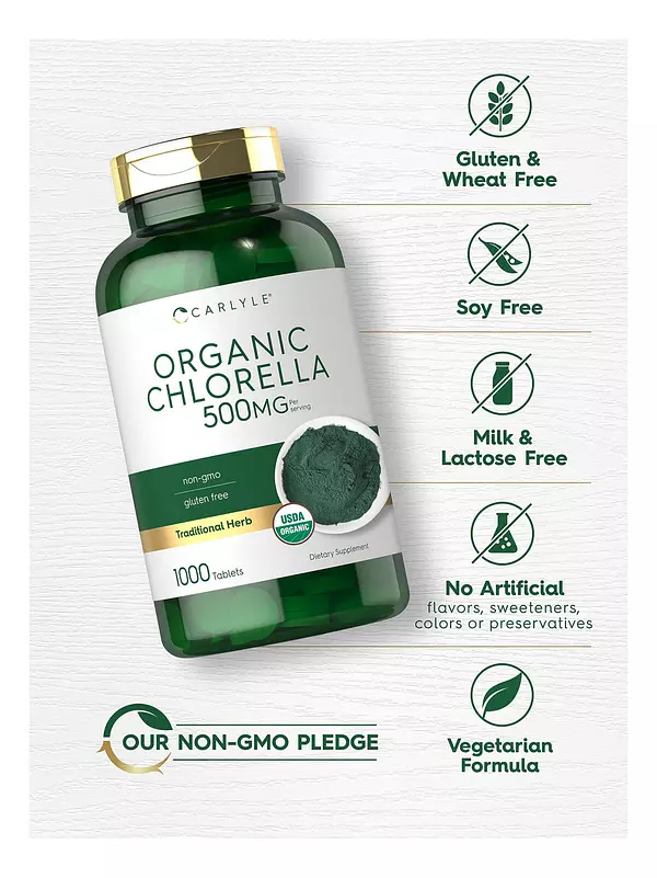 Salud y Equipamiento Médico - Chlorella Comprimidos Organicos 500 Mg | 1000 Conteo Carlyle 4