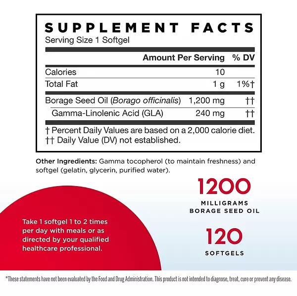 Salud y Equipamiento Médico - Borage 1200mg 120caps Jarrow - Uni - Unidad A $2241 2