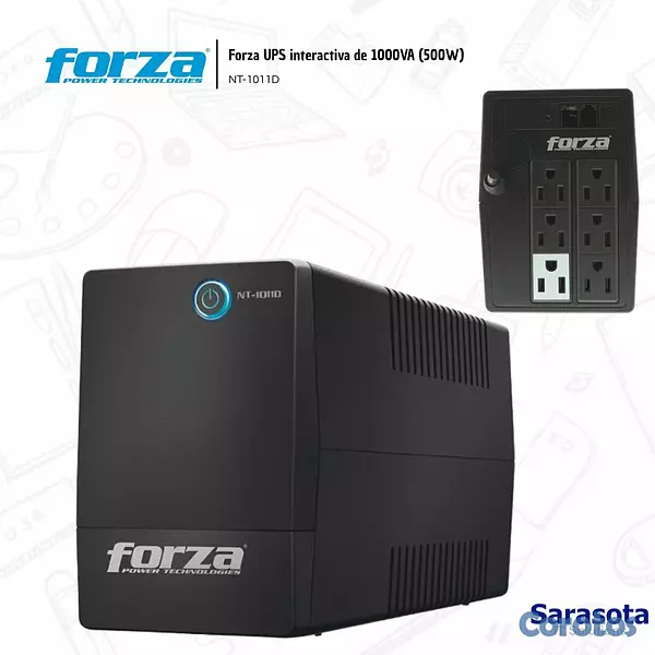 otros electronicos - Forza UPS NT-1011D 6 Tomas 1000VA 500W 2