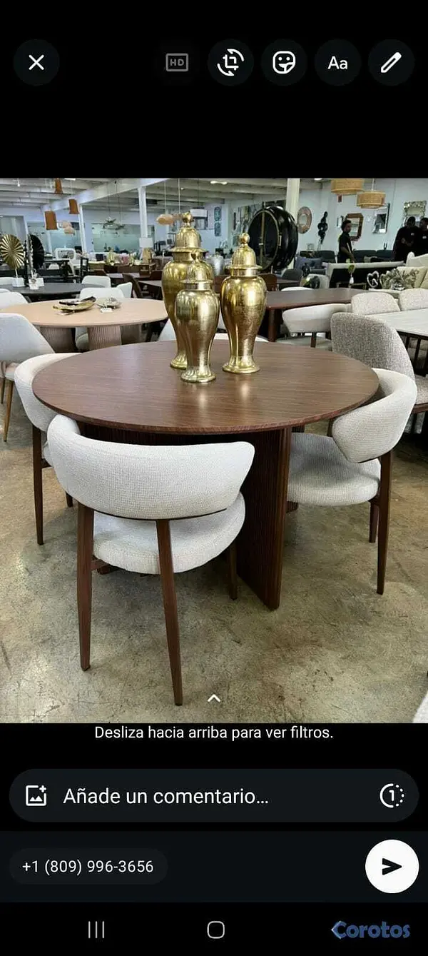 muebles y colchones - Juego de comedor importado en madera de 4 sillas 2