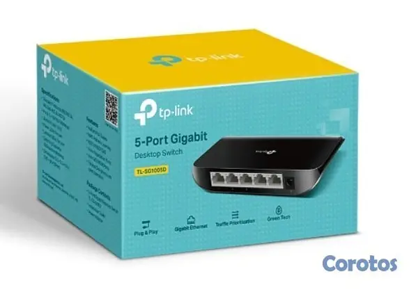 otros electronicos - Switch TP-Link Gigabit Ethernet de 5 Puertos TL-SG 3