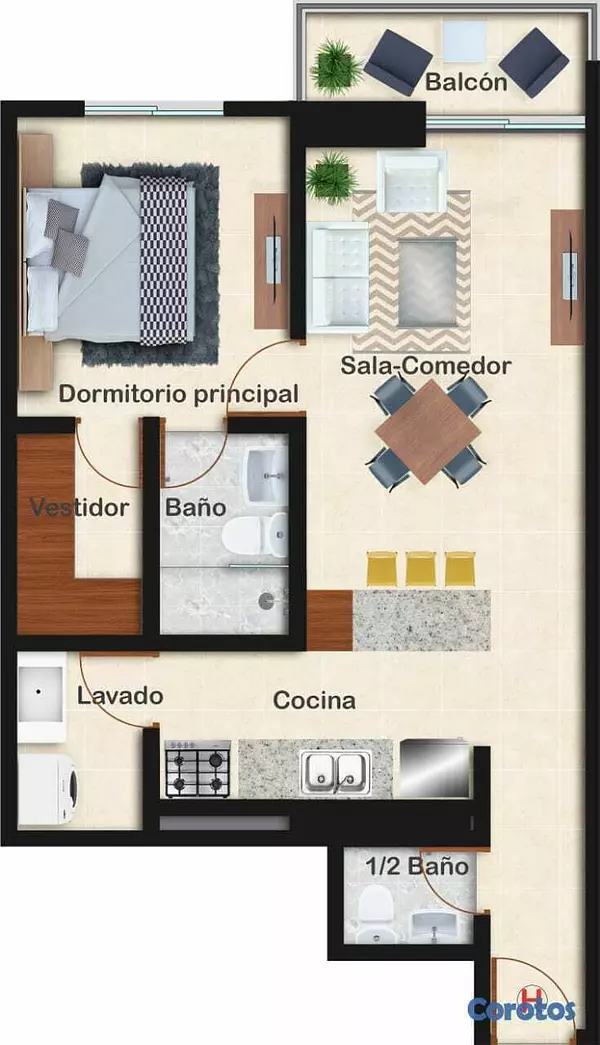 apartamentos - Lujoso Proyecto de apartamento en La Julia, 1 hab, desde 60 m² 6