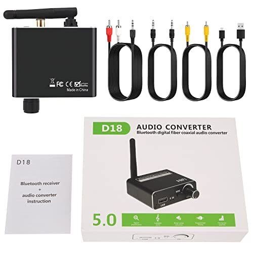 otros electronicos - Audio convertidor de audio digital a analogo con funcion de bluetooth usb D18  5