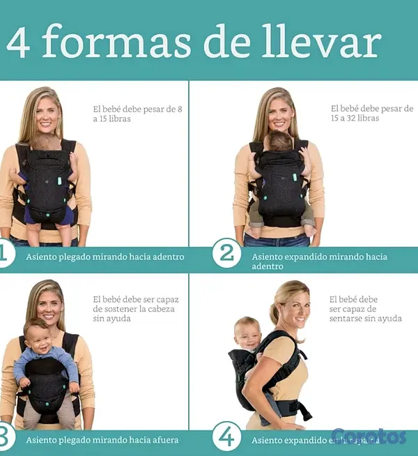 cuidado y nutricion - Cangurera infantino ergonómica  3
