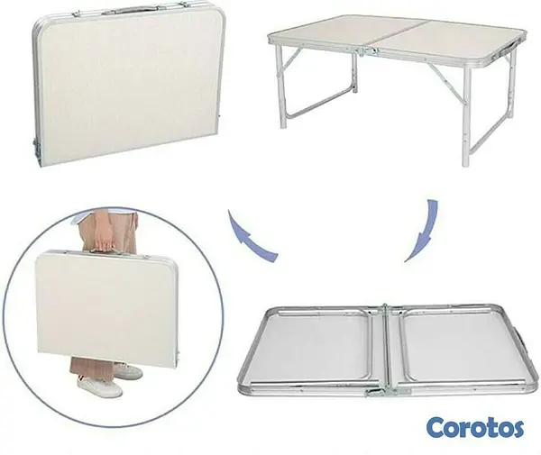 electrodomesticos - Mesa Plegable para exterior con 4 bancos plegables 4