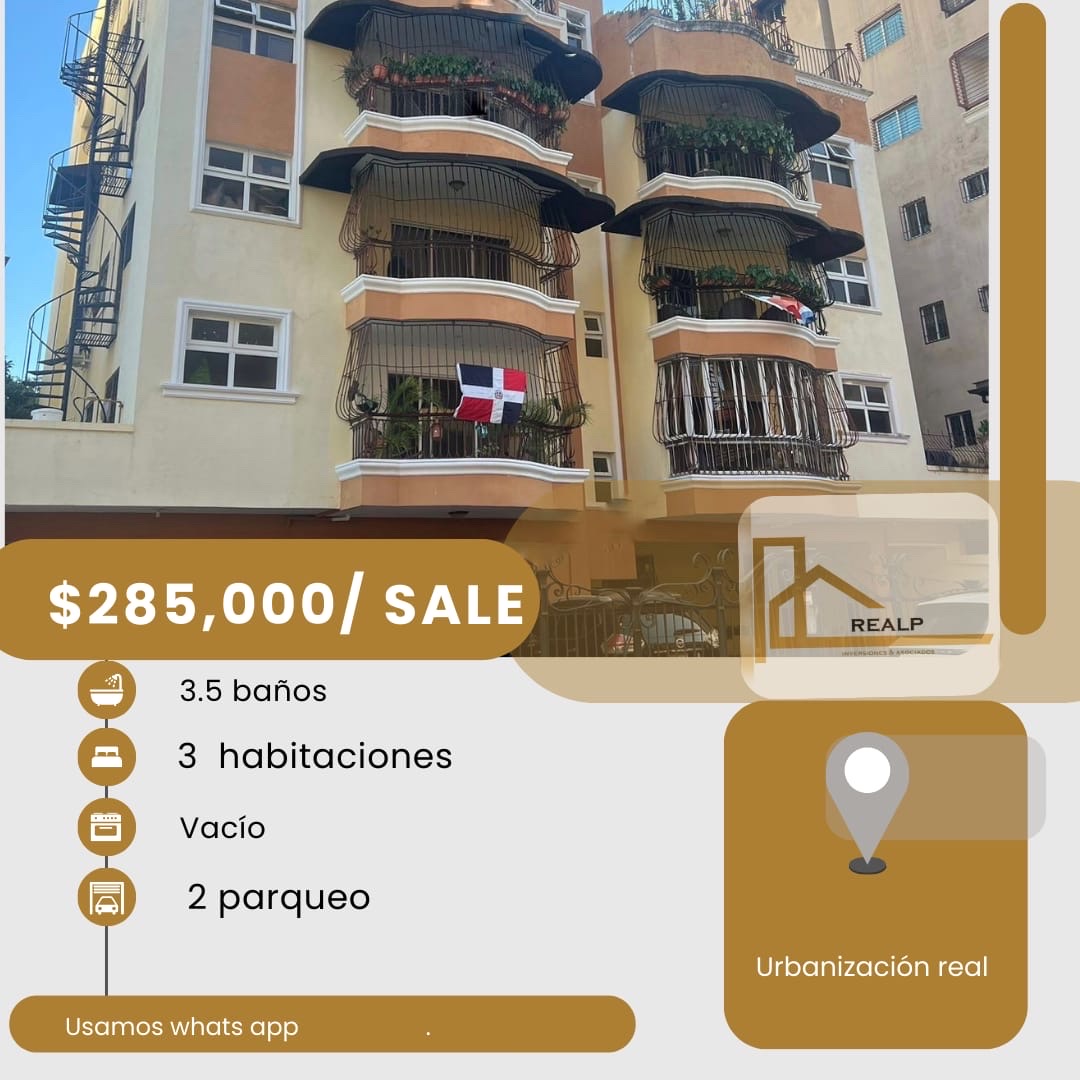 apartamentos - hermoso apartamento en zona céntrica urbanización real 
