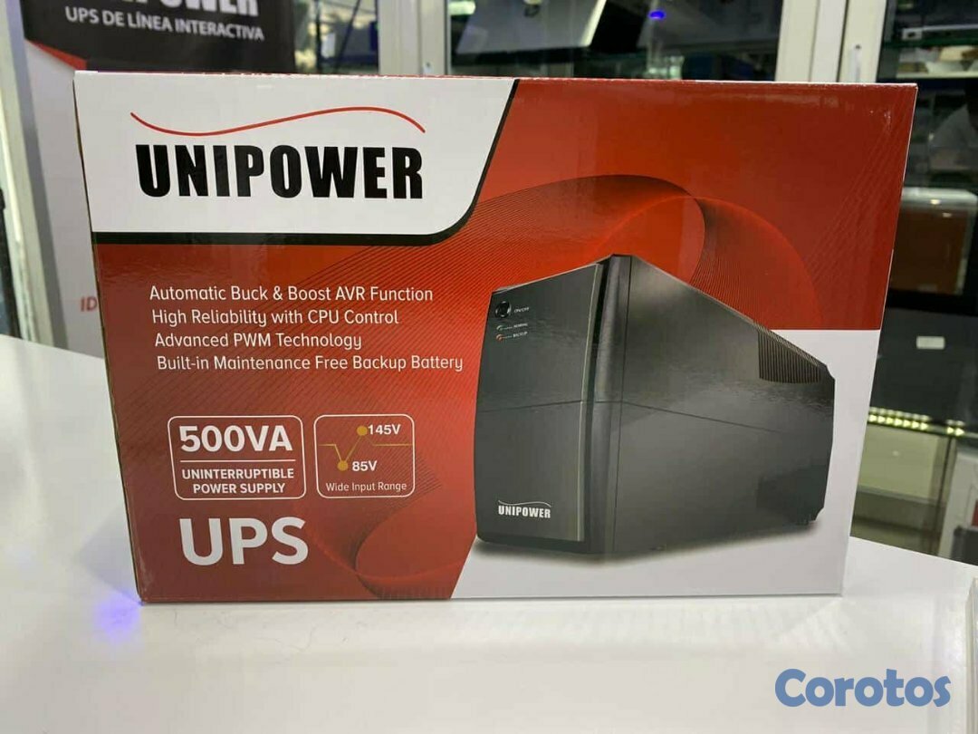 computadoras y laptops - UPS UNIPOWER DE 500VA REGULADOR INTEGRADO, TRABAJA CON PLANTA Y / INVERSOR 1