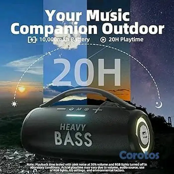 camaras y audio - 🔊 Altavoz Bluetooth 80W máx, graves potentes, 20h batería, IPX6 🔊🔥 4