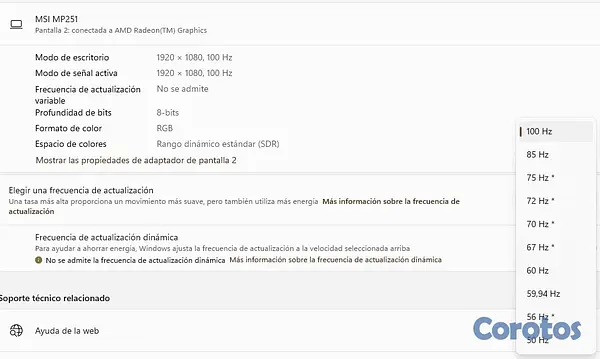 tv - COMBO PREMIUM: Setup de 2 Monitores (32" 2K + 25" 100Hz)
 5