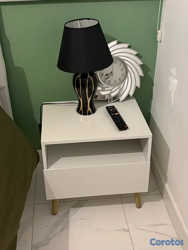 muebles y colchones - Mesita de noche con gaveta 2