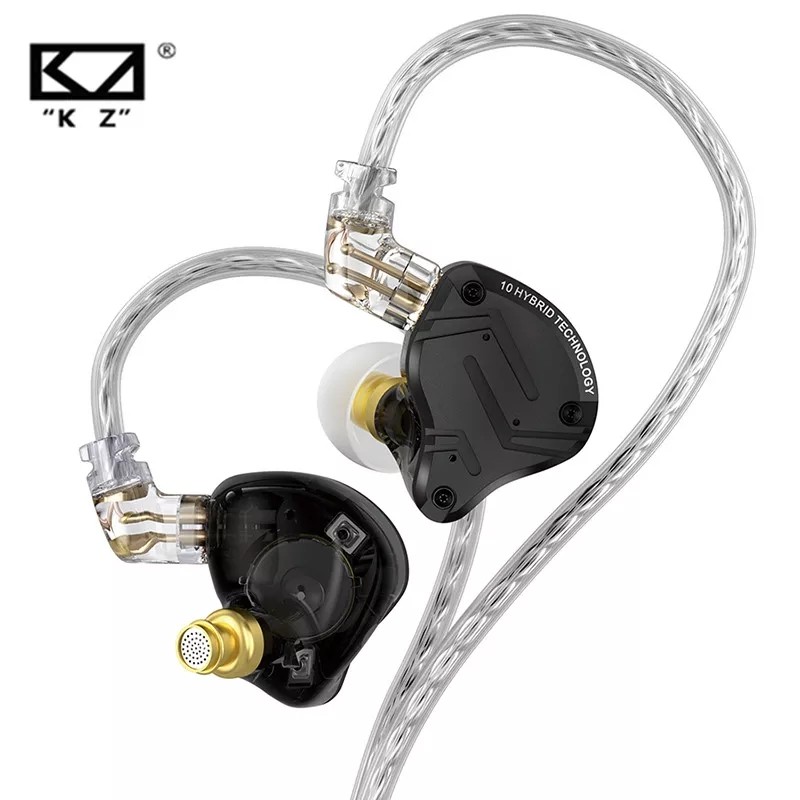 camaras y audio - KZ ZS10 PRO X profesional in-ear monitor de música y auricular para video juegos 4