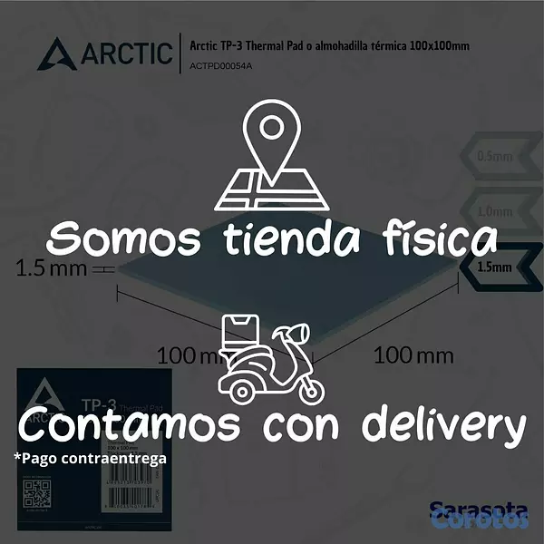 accesorios para electronica - Arctic Thermal Pad TP-3 100mm x 100mm x 1.5mm 2