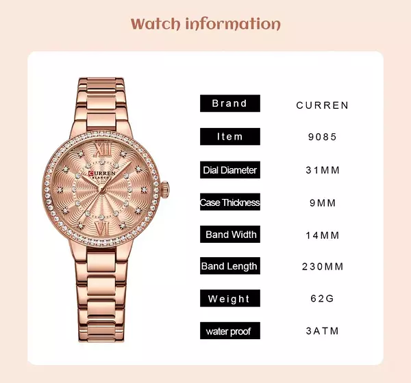 joyas, relojes y accesorios - Relojes Curren de Mujer 6