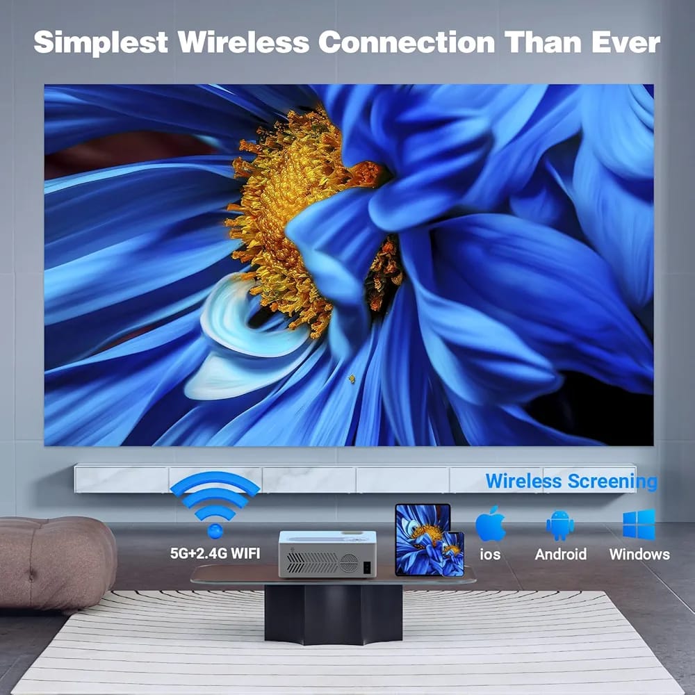 otros electronicos - Excelente Proyector 5G WiFi Bluetooth 1080 4K 20,000 de Contraste  0