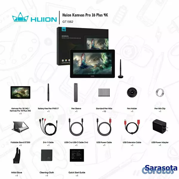 accesorios para electronica - Huion Kamvas 16 Pro Plus 4K GT-1562 3