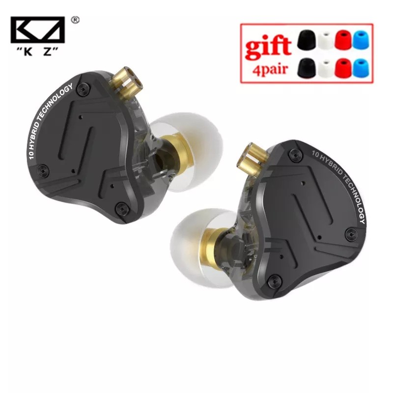camaras y audio - KZ ZS10 PRO X profesional in-ear monitor de música y auricular para video juegos 5
