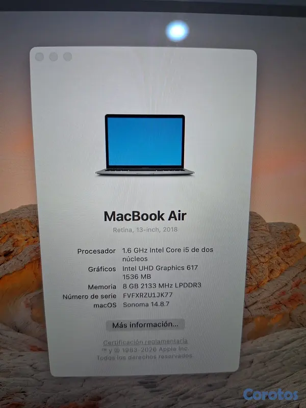 computadoras y laptops - MacBook Air 2018 2