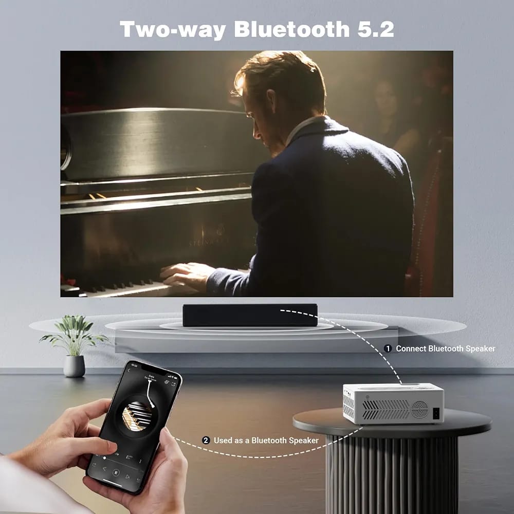 otros electronicos - Excelente Proyector 5G WiFi Bluetooth 1080 4K 20,000 de Contraste  1