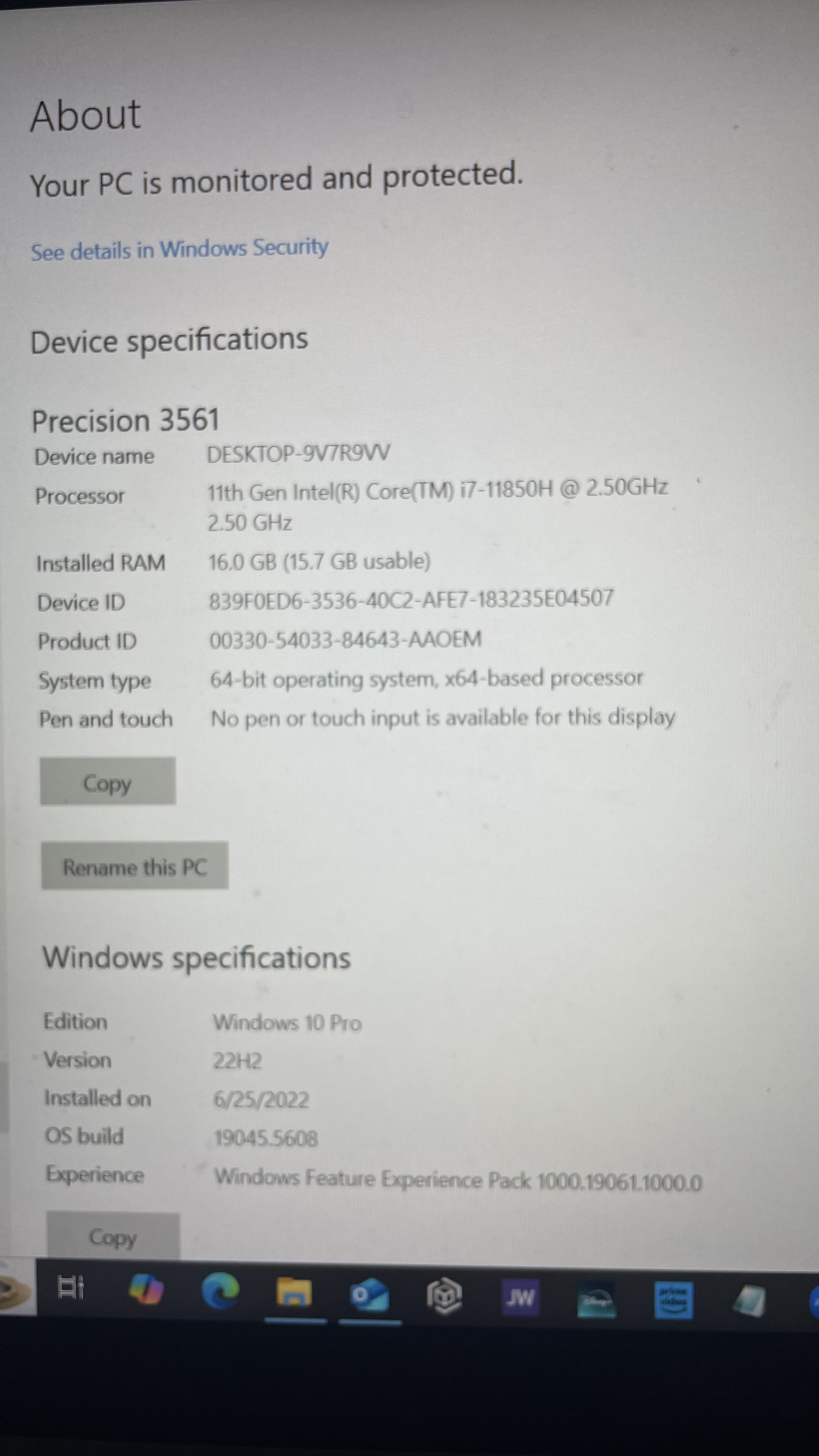 computadoras y laptops - DELL precision 3561 3