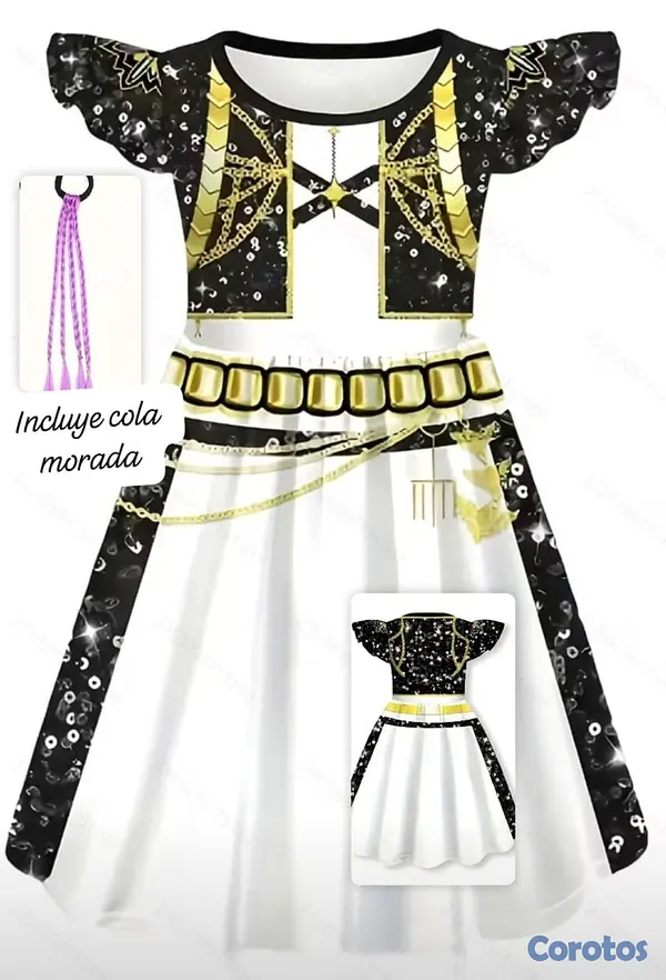 ropa y zapatos - Traje K Pop Para niña incluye cabello morado RD$3,000 4