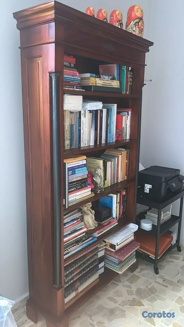 arte y antigüedades - Vendo librero clásico en madera preciosa 2