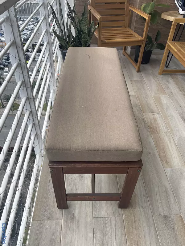 muebles y colchones - Banco para terraza y/o balcón con su cojín a juego 2