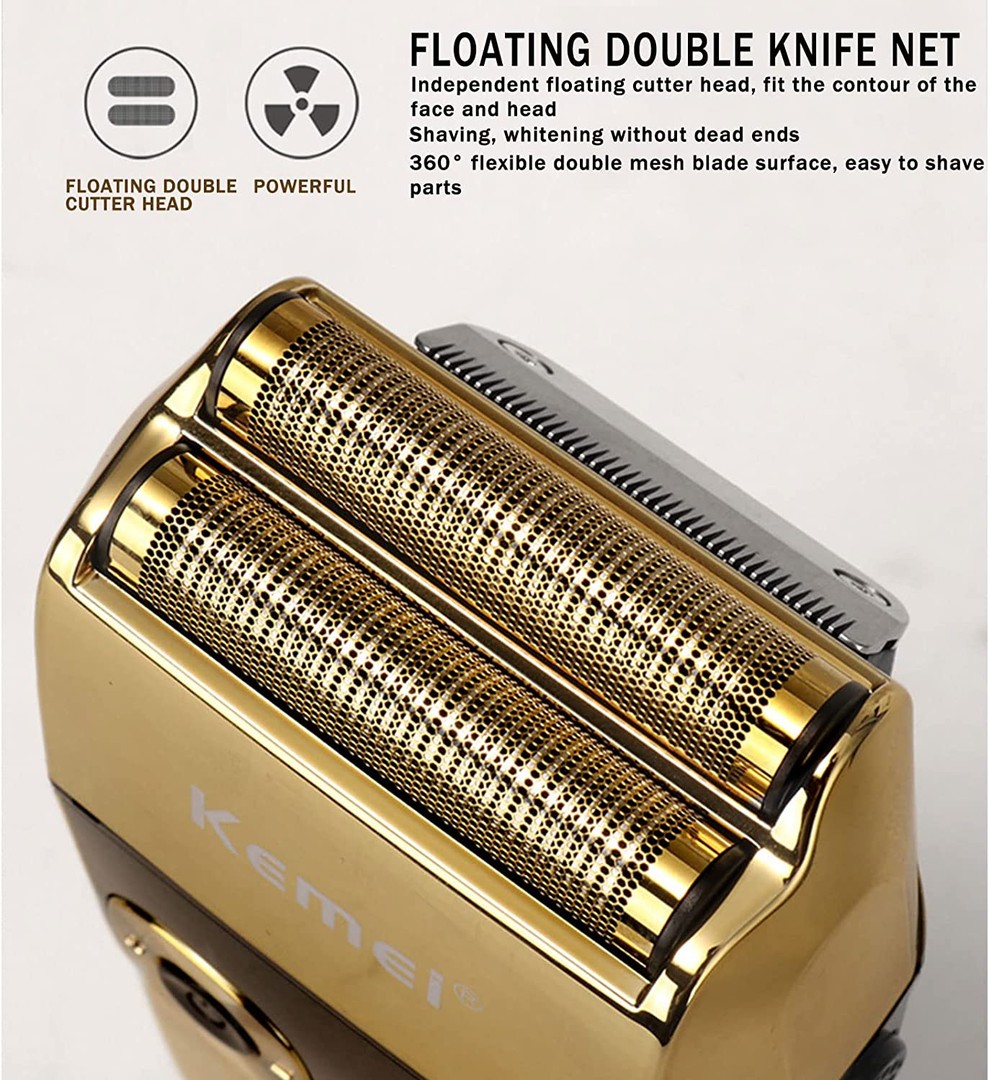 salud y belleza - KEMEI Maquinillas de afeitar eléctricas para hombres, pantalla LCD, abejon 6