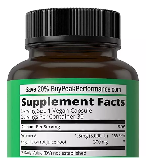 Salud y Equipamiento Médico - Vitamina A Peak Performance - Unid - Unidad A $5763 2