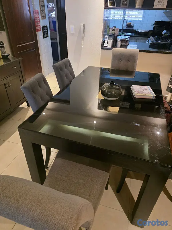 muebles y colchones - Juego de comedor con 6 sillas 2