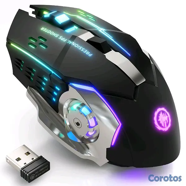 computadoras y laptops - 🖱️ Ratón inalámbrico Bluetooth (Diseño Gamer RGB) 2